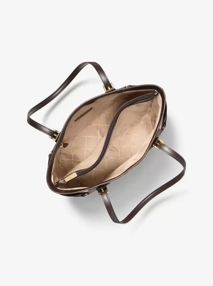 Duża torba typu tote Voyager z metalicznym blokiem kolorów i logo