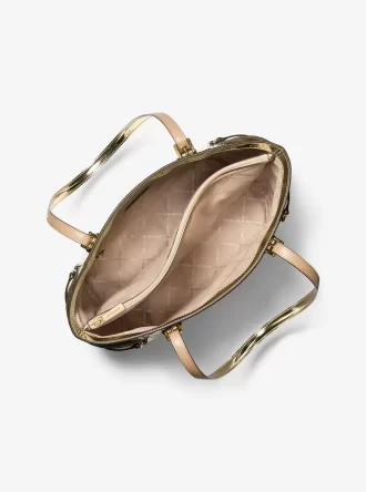 Duża torba typu tote Voyager z metalicznym wytłoczonym logo