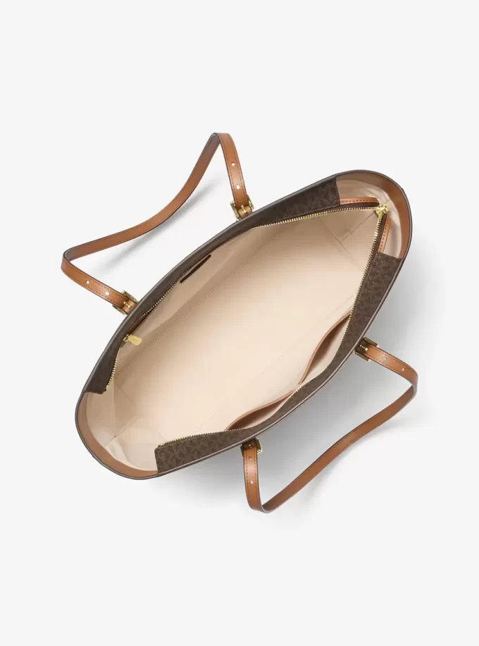 Duża torba typu tote z logo i skóry Quinn