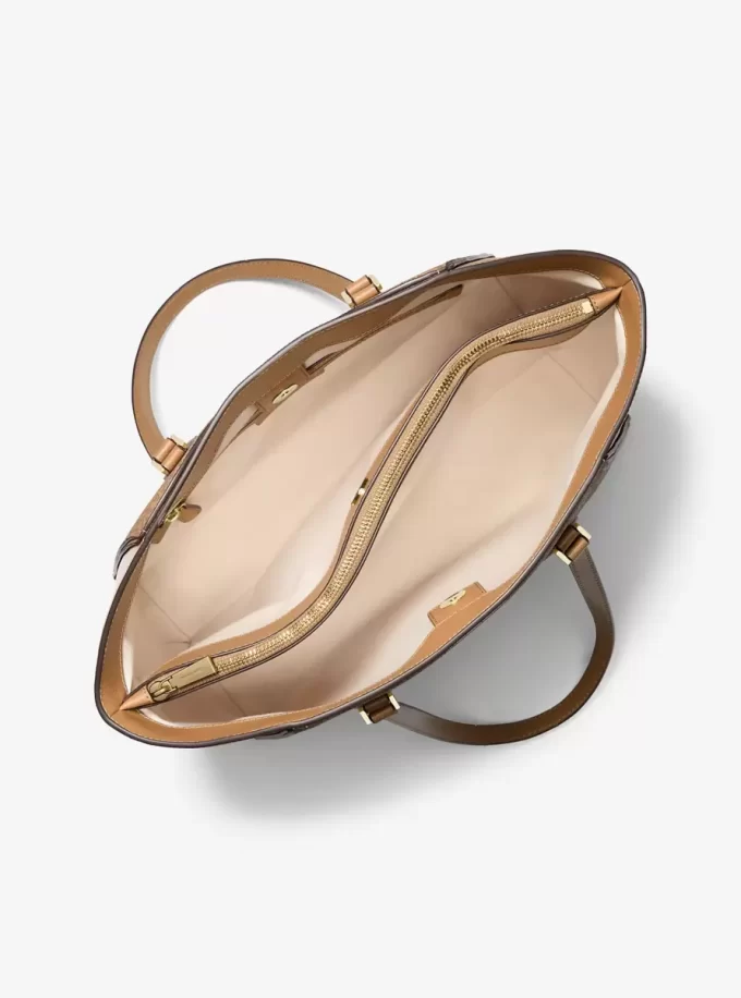 Duża torba typu tote z logo i skóry Taryn