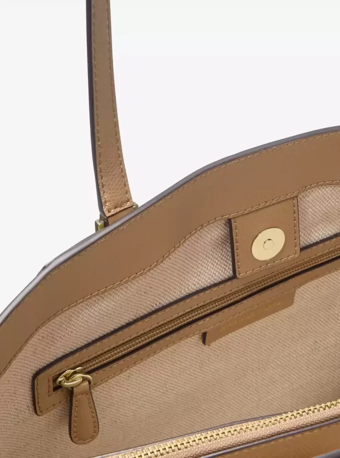 Duża torba typu tote z logo i skóry Taryn