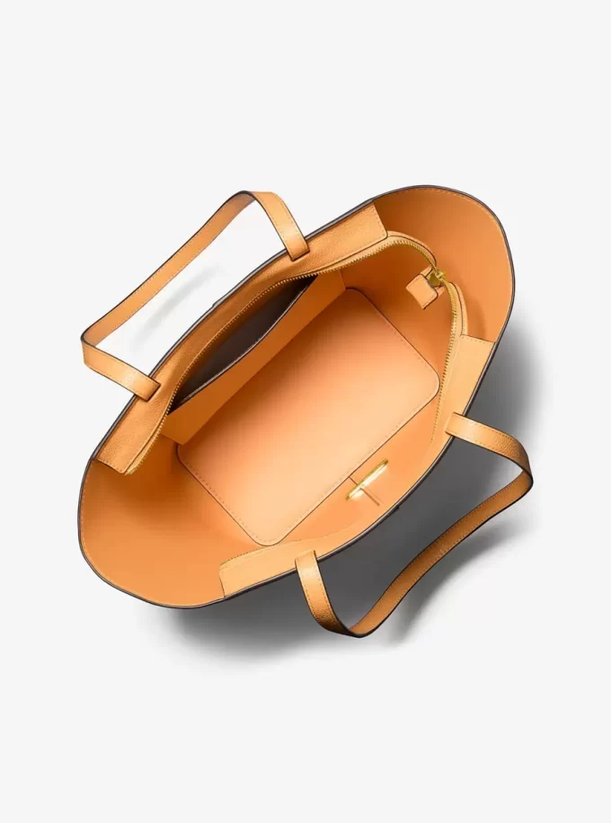 Duża torba z logo i skóry Flora