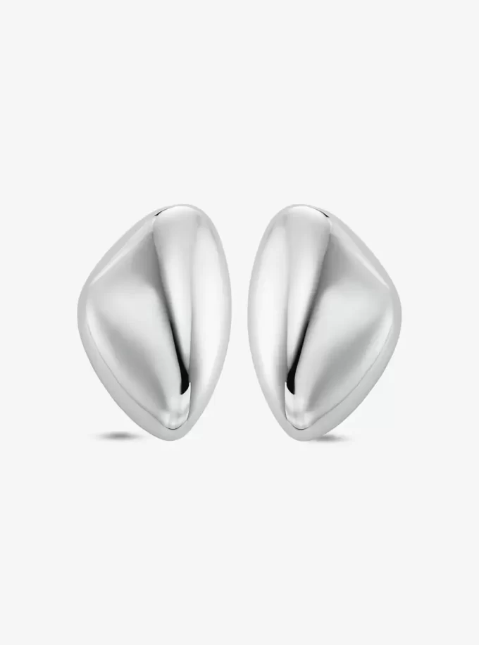 Duże kolczyki z kamyczkami z mosiądzu platerowanego szlachetnym metalem