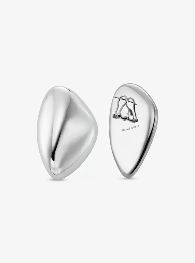 Duże kolczyki z kamyczkami z mosiądzu platerowanego szlachetnym metalem