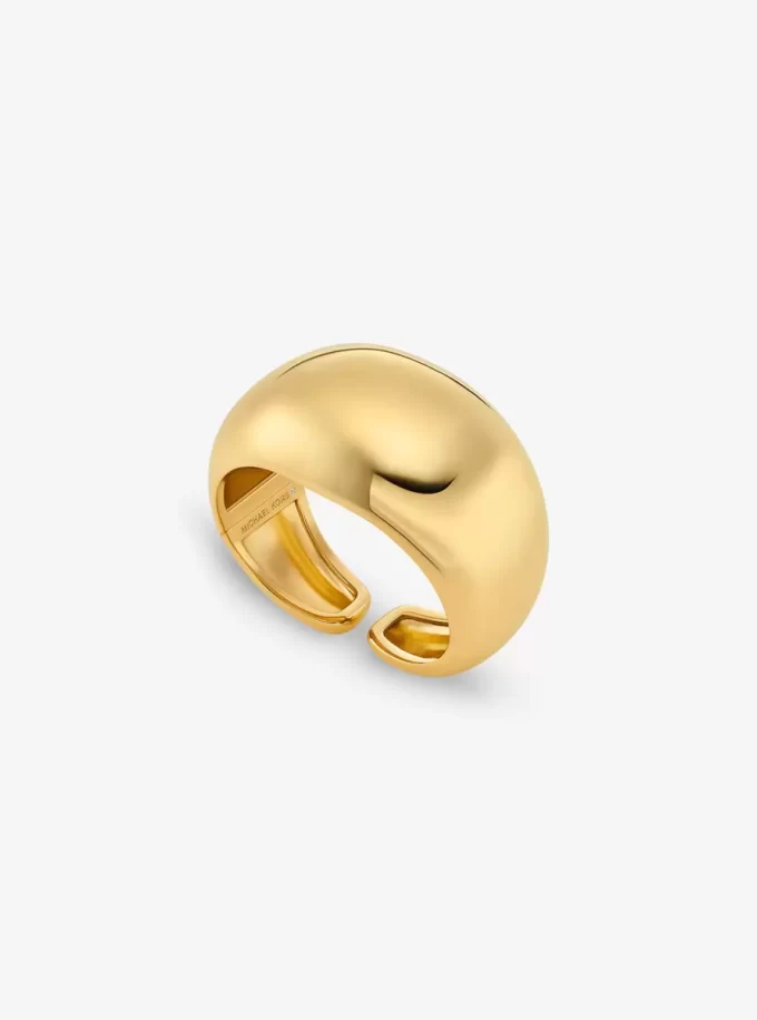 Duży mankiet bąbelkowy z mosiądzu platerowanego szlachetnym metalem