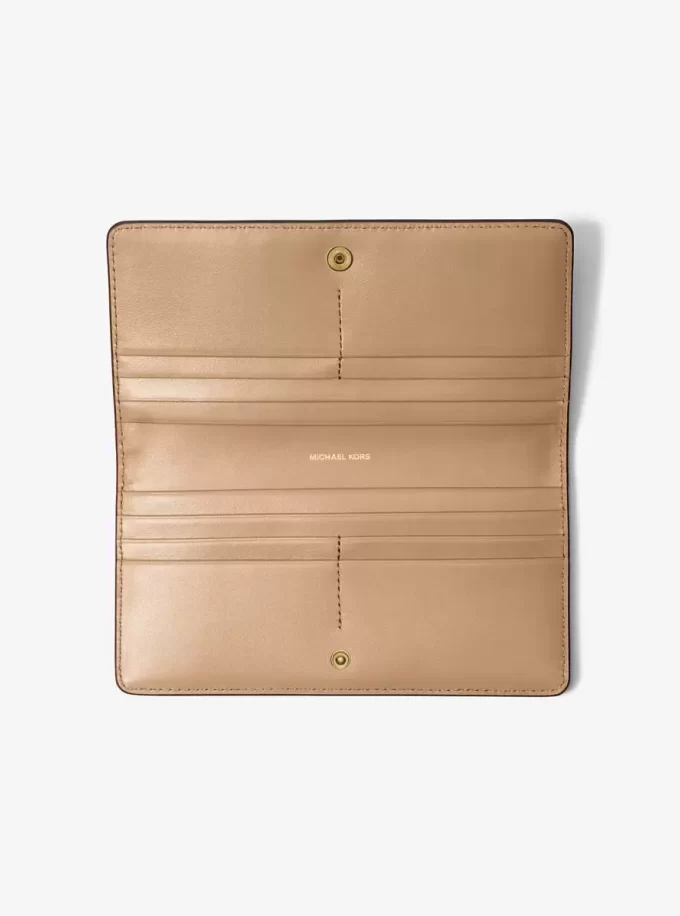 Duży portfel Bryant ze skóry groszkowanej z zatrzaskiem