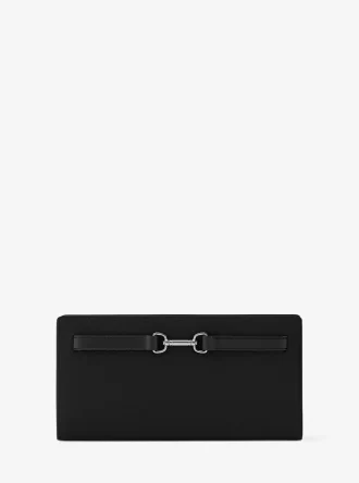 Duży portfel Carson ze skóry groszkowanej