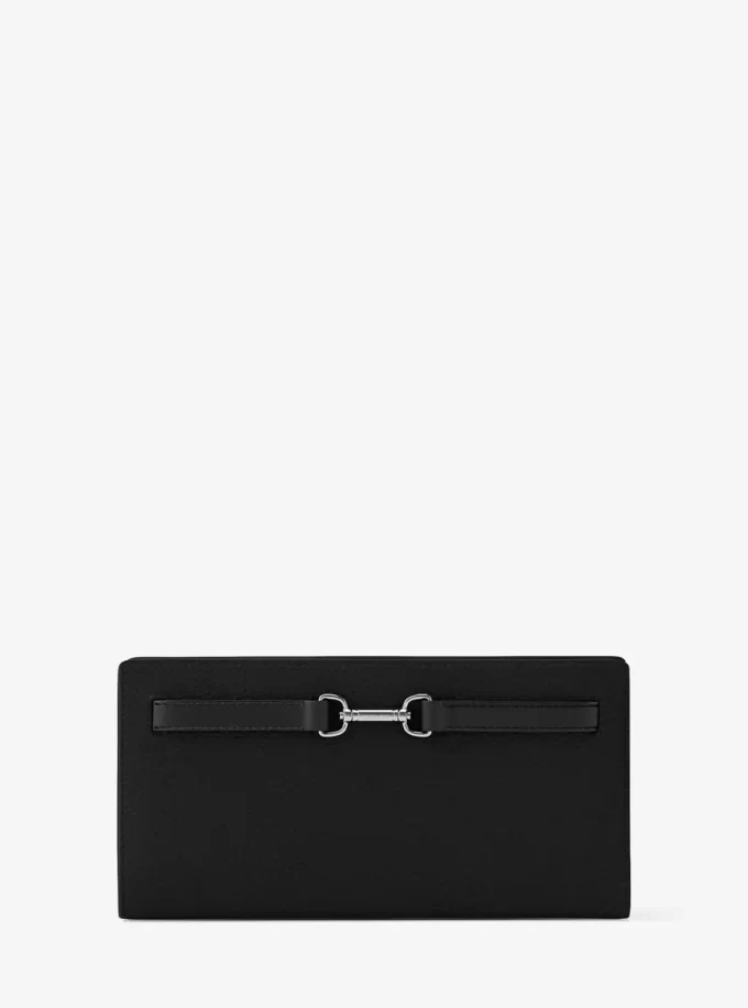 Duży portfel Carson ze skóry groszkowanej