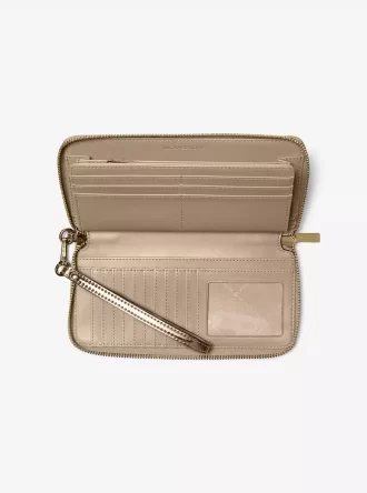 Duży portfel Continental z wytłoczonym metalicznym logo Jet Set