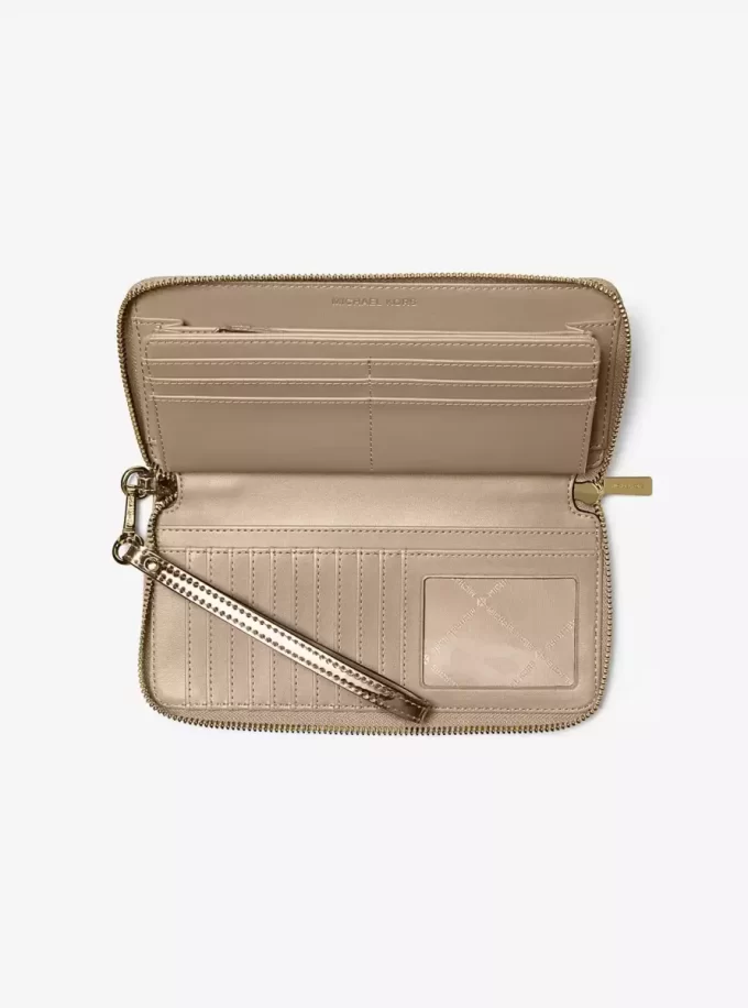 Duży portfel Continental z wytłoczonym metalicznym logo Jet Set