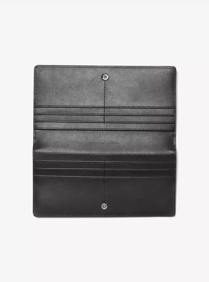 Duży portfel patentowy Carson z wytłoczonym wzorem krokodyla