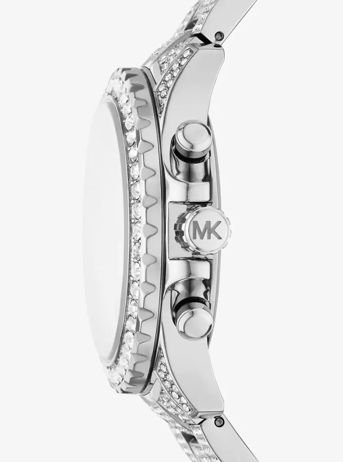 Duży zegarek Everest Pavé w kolorze srebrnym