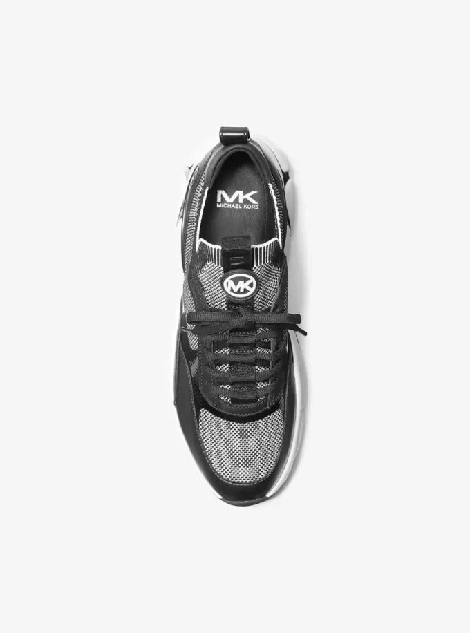 Dwukolorowe, rozciągliwe, dzianinowe buty sportowe Darius