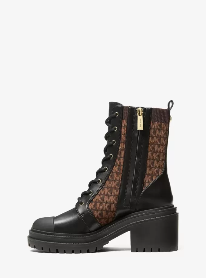 Dzianinowe buty z logo Hanley