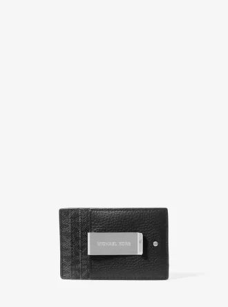 Etui na karty i banknoty Hudson Pebbled Leather z logo Signature Etui na karty i banknoty Hudson Pebbled Leather z logo Signature