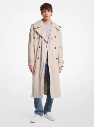 Inox Oversize’owy płaszcz typu trenchcoat z mieszanki bawełny