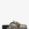 Jaden Snake Embossed Leather Clog Jaden Snake Embossed Leather Clog