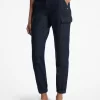 Jeansy cargo z denimu stretch