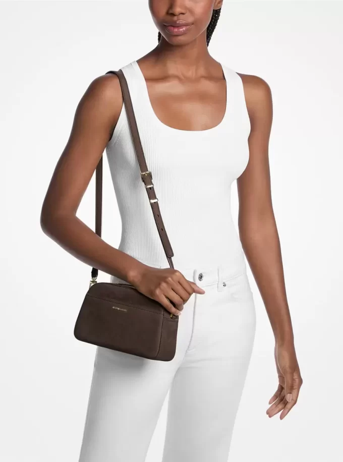 Jet Set Mała Torba na Aparat z Nubuku na Ramię