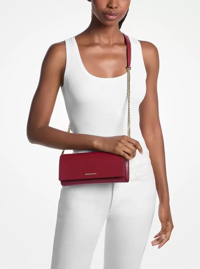 Jet Set Średnia skórzana kopertówka