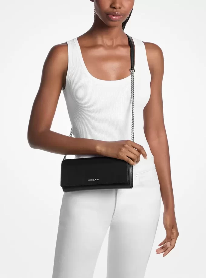 Jet Set Średnia skórzana kopertówka