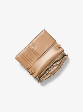 Jet Set Skórzana Torba na Ramię z Podpisanym Logo