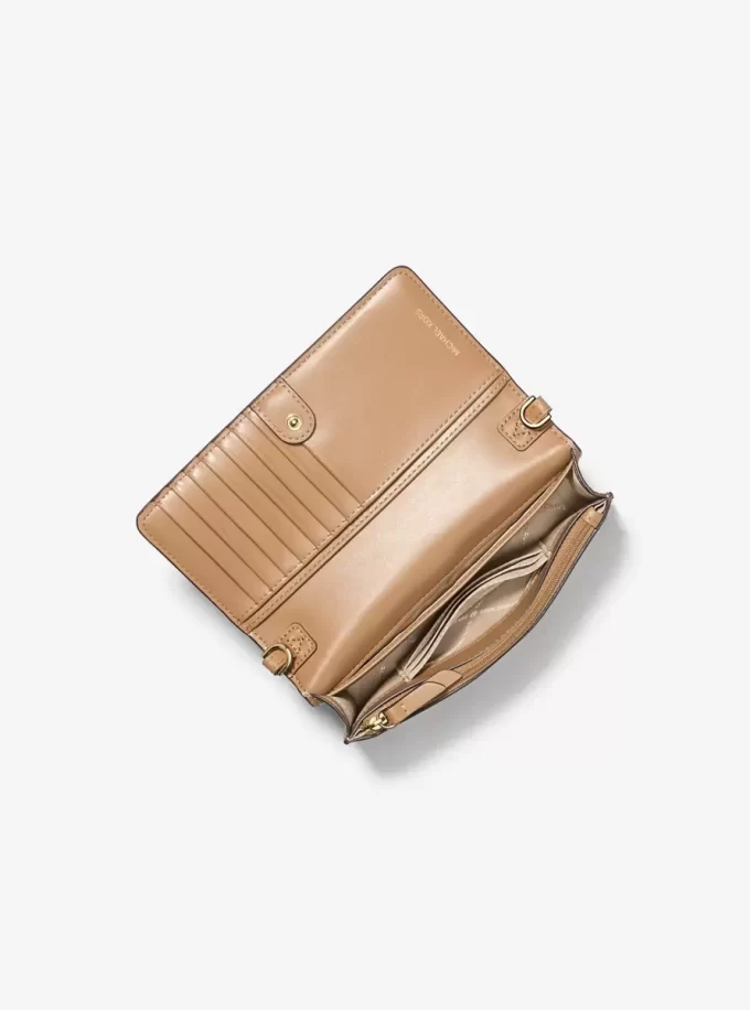 Jet Set Skórzana Torba na Ramię z Podpisanym Logo