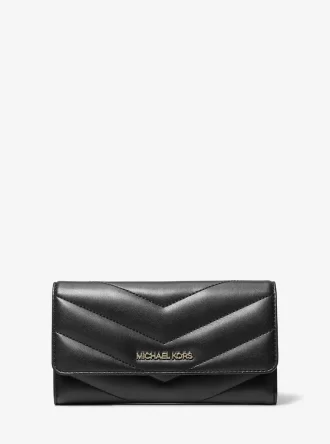 Jet Set Travel Duży pikowany portfel składany na trzy części