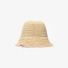 Kapelusz wiaderkowy ze słomy robionej na szydełku Kapelusz wiaderkowy ze słomy robionej na szydełku