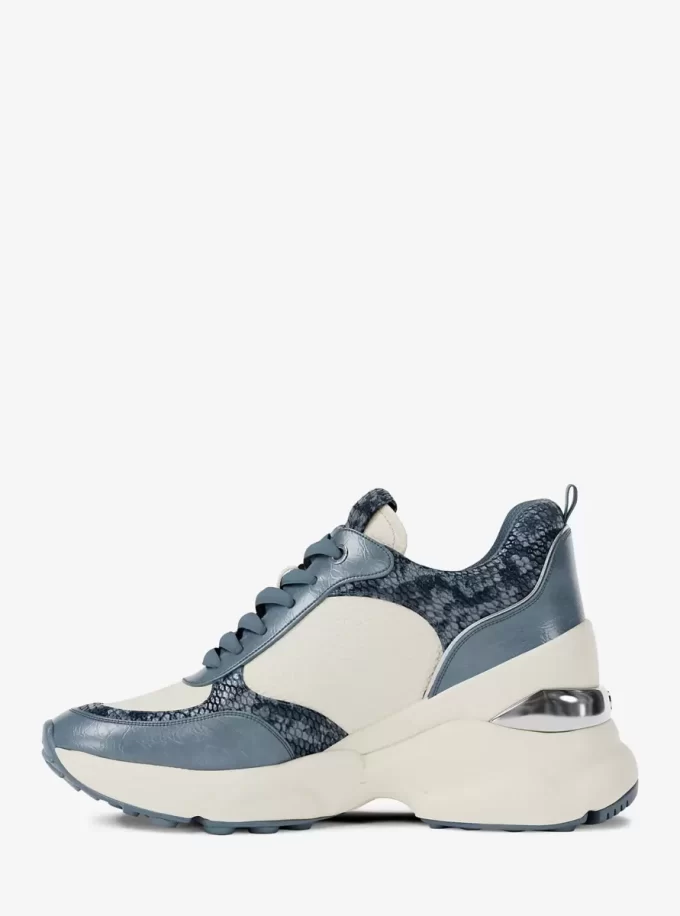 Katrina Mixed-Media Wedge Trainer