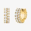 Kolczyki Huggie Double Pavé