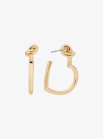 Kolczyki koła z węzłem w kształcie serca