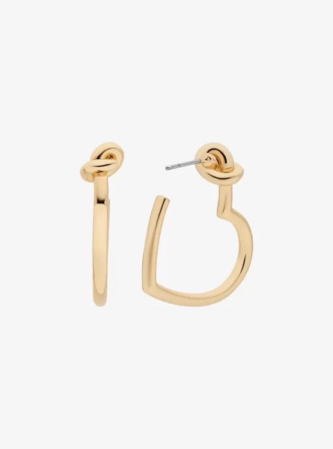 Kolczyki koła z węzłem w kształcie serca