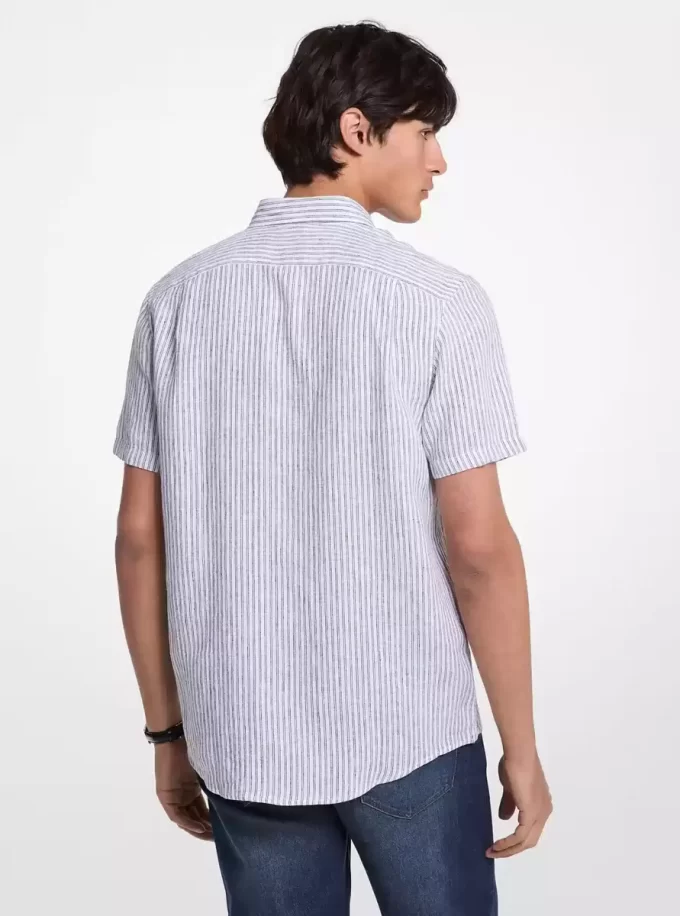 Koszula lniana w paski Halo