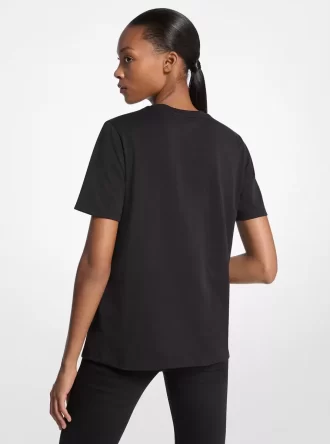 Koszulka bawełniana z ozdobnym logo