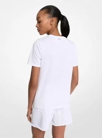 Koszulka bawełniana z ozdobnym logo