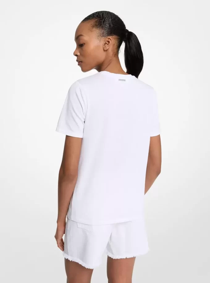 Koszulka bawełniana z ozdobnym logo