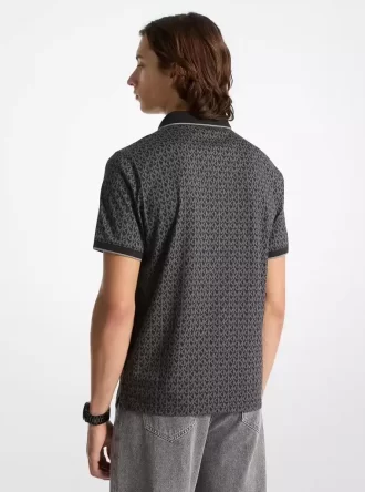 Koszulka polo z bawełny z nadrukiem logo Greenwich Signature