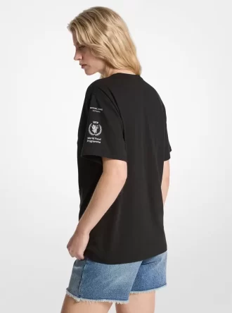 Koszulka z mieszanki bawełny i lnu „Obejrzyj głód”