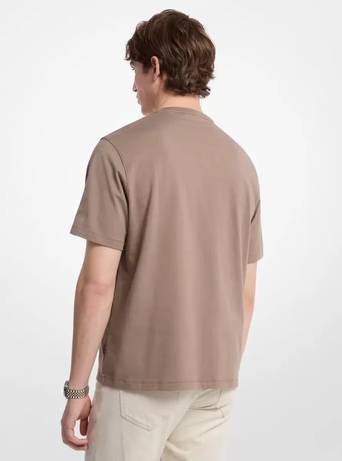 Koszulka z wytłoczonym logo z bawełny