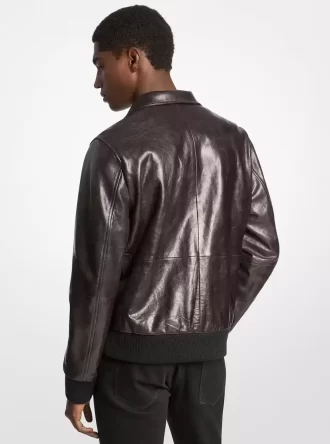 Kurtka Harrington ze skóry w stylu vintage