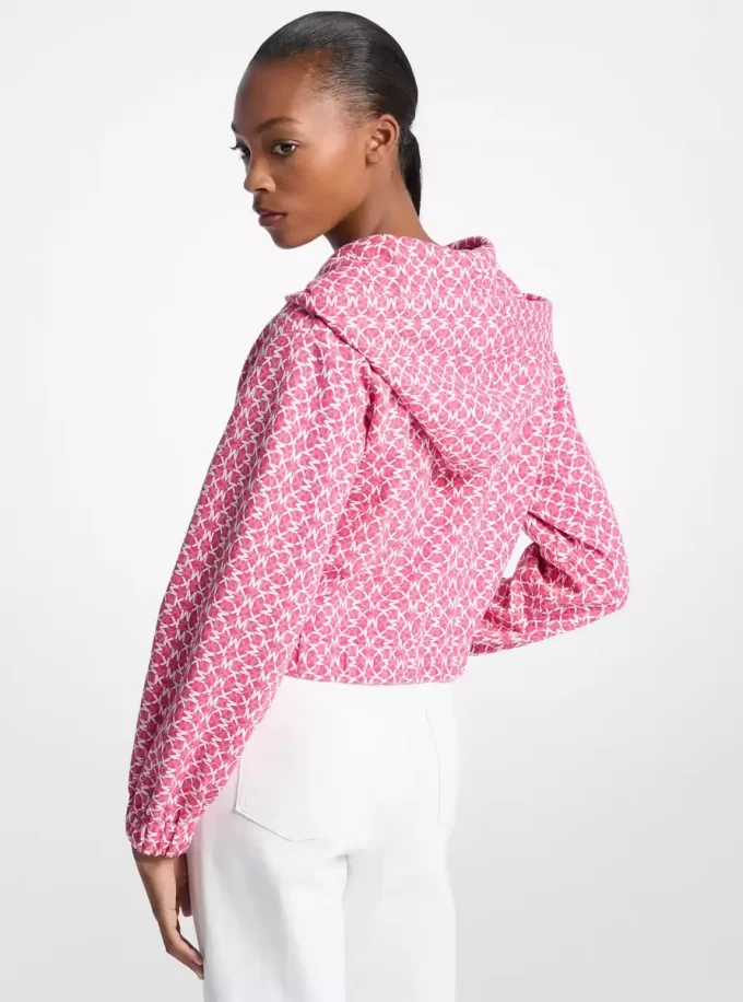 Kurtka z mieszanki bawełny z graficznym logo