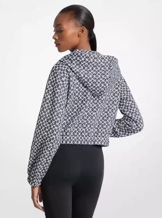 Kurtka z mieszanki bawełny z graficznym logo