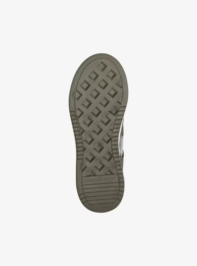 Lexi Embellished Mixed-Media Sneaker