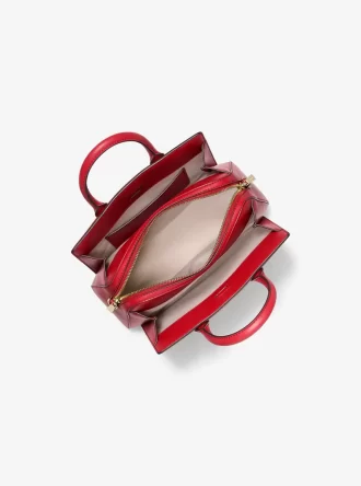 Mała metaliczna torebka z logo Laila