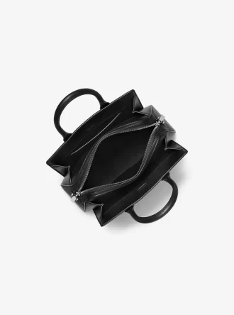 Mała metaliczna torebka z logo Laila