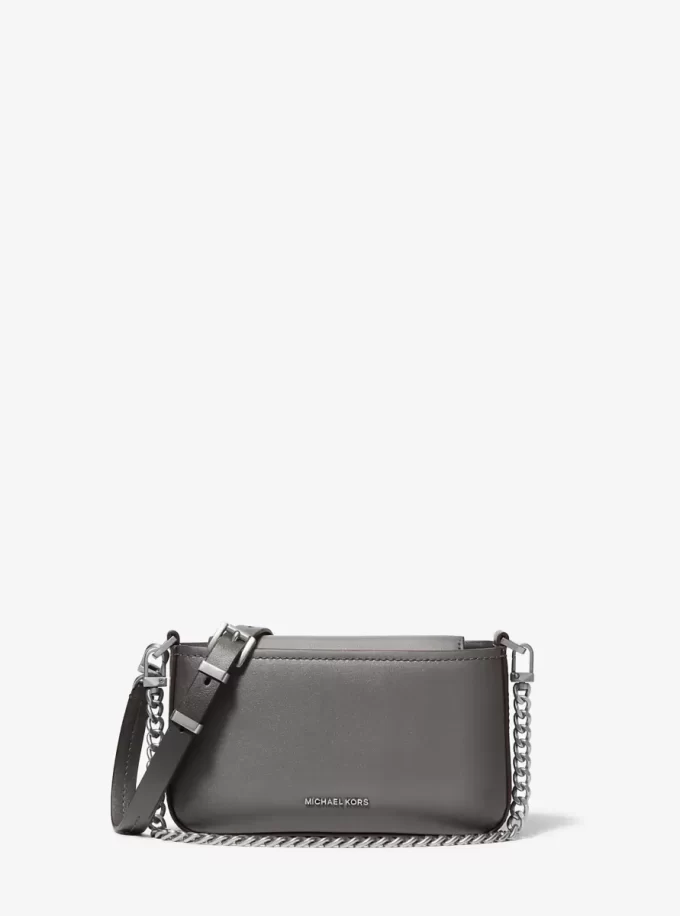 Mała, polerowana, skórzana torba typu crossbody Bryant