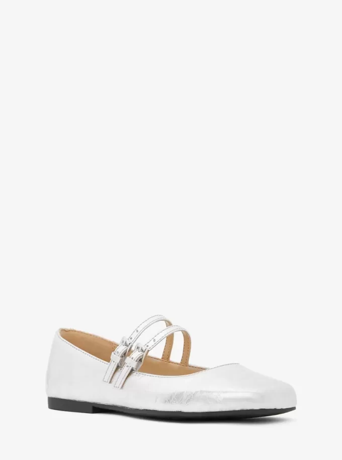 Mary Jane z popękanej metalicznej skóry Matilda