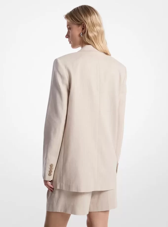 Marynarka z lnu i bawełny