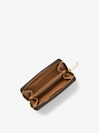 Mały portfel ze skóry i logo